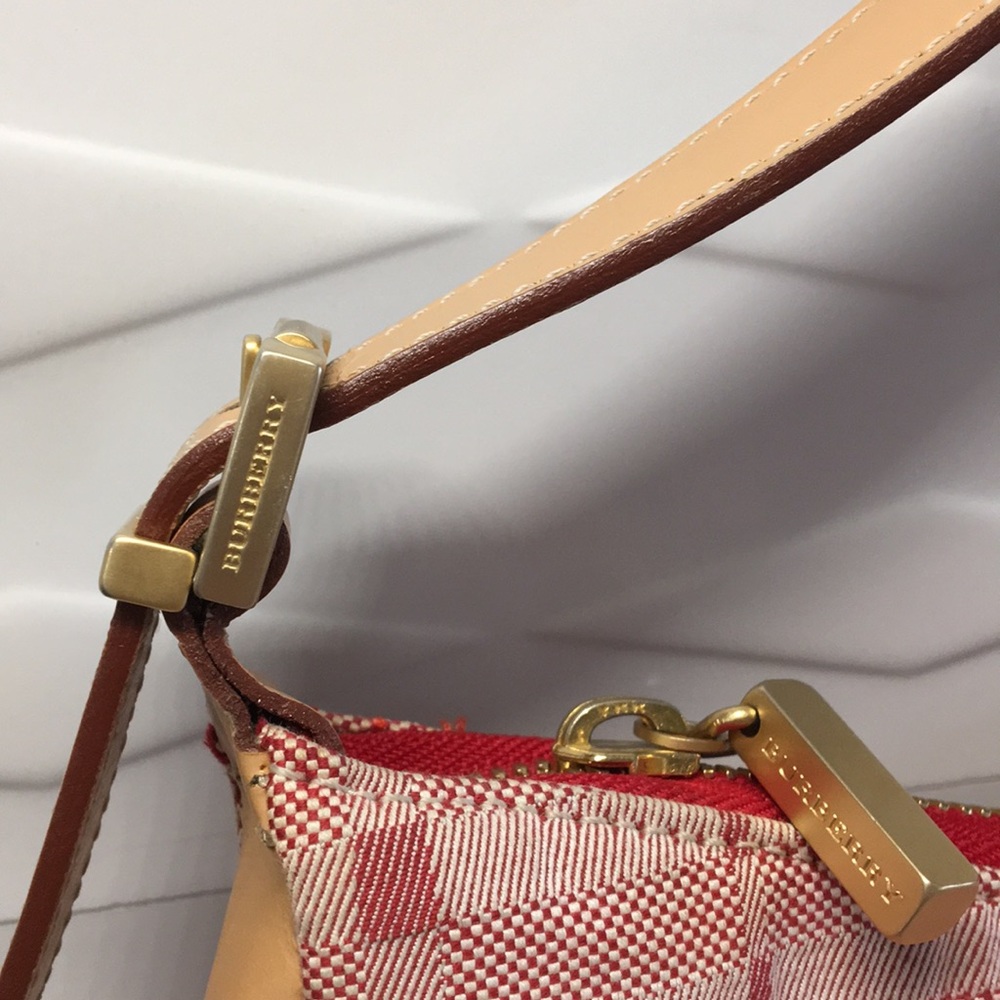 Burberry Vintage Authentic Red Denim Satchel Bag - Picture 12 of 16